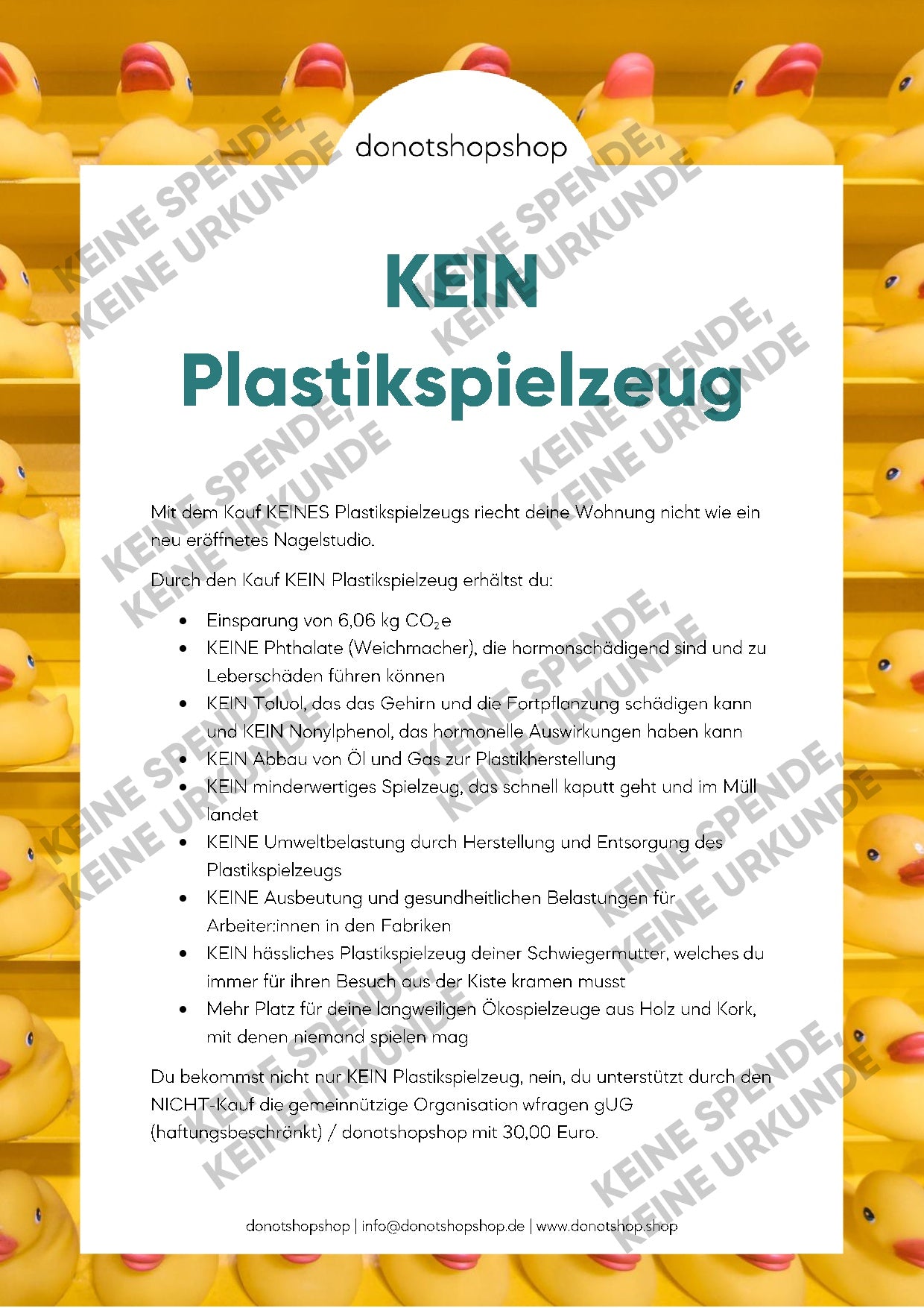 KEIN Plastikspielzeug