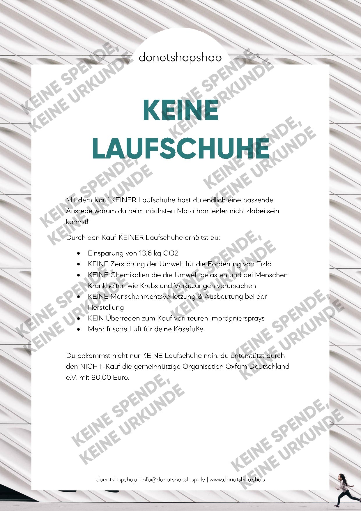 KEINE Laufschuhe - donotshopshop