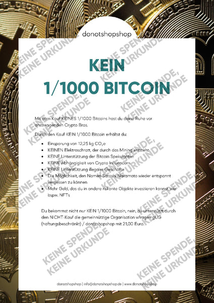 KEIN 1/1000 Bitcoin