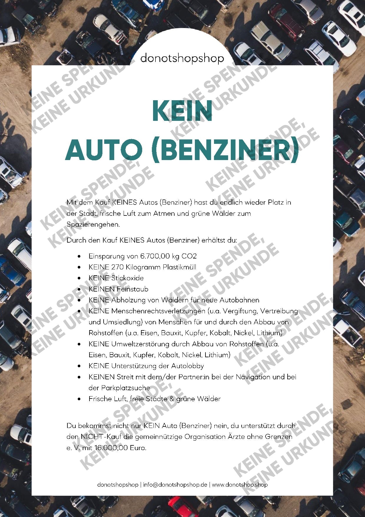 KEIN Auto (Benziner) - donotshopshop