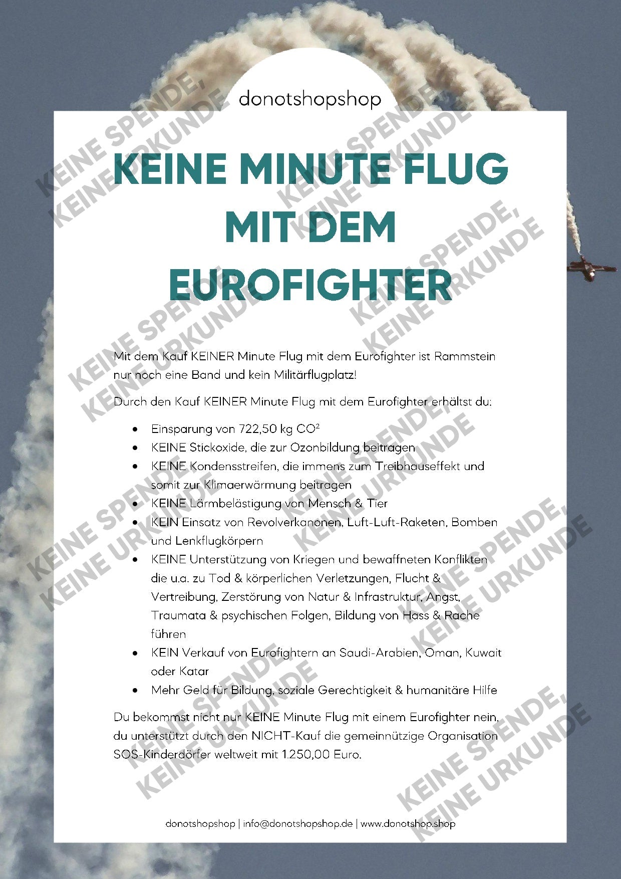 KEINE Minute Flug mit dem Eurofighter - donotshopshop