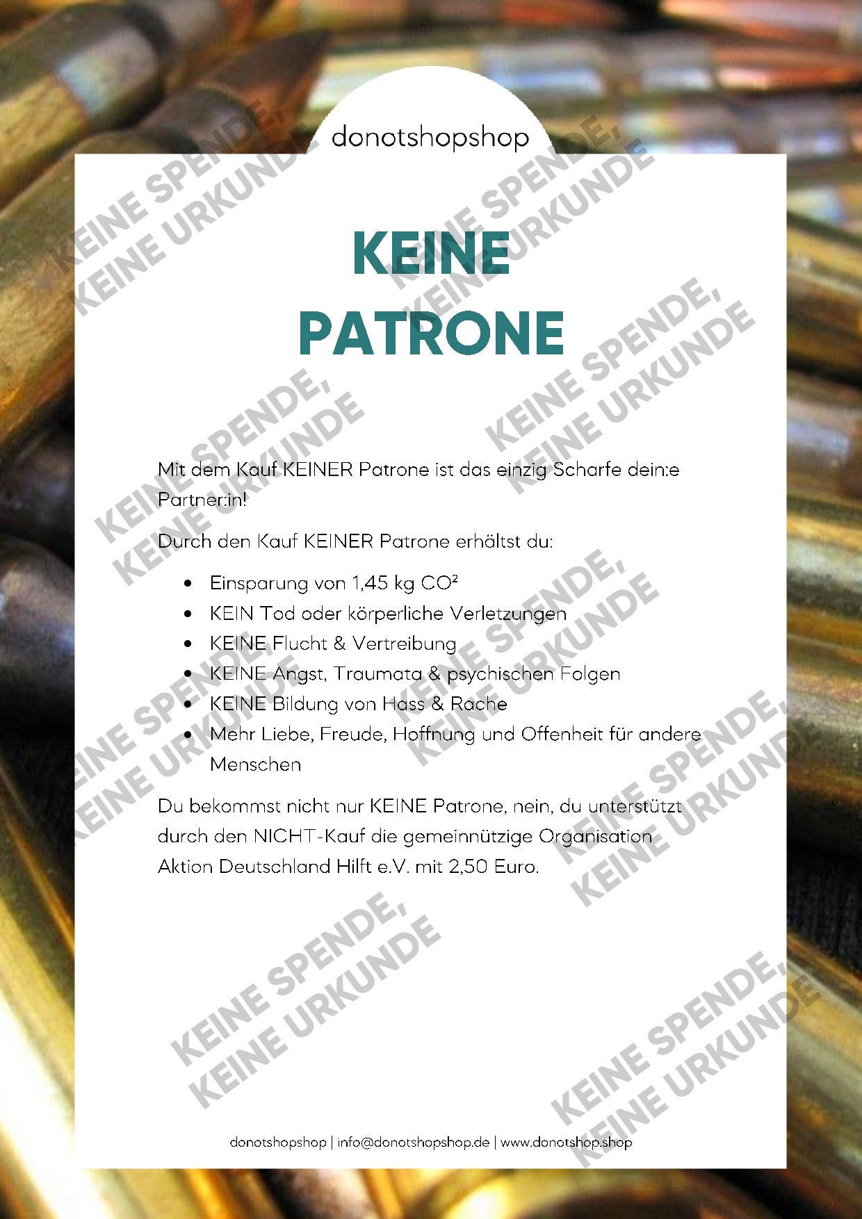 KEINE Patrone - donotshopshop